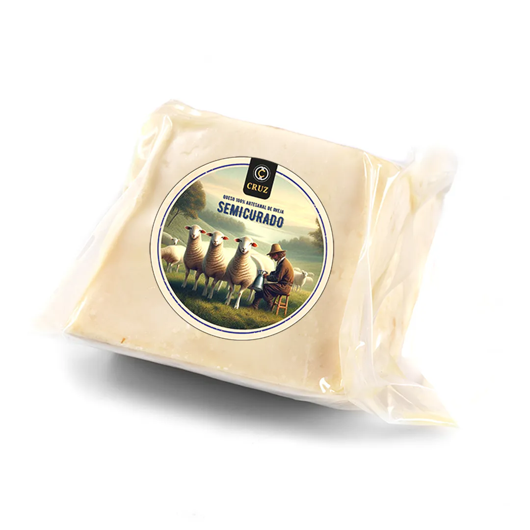 Semi-cured sheep's cheese